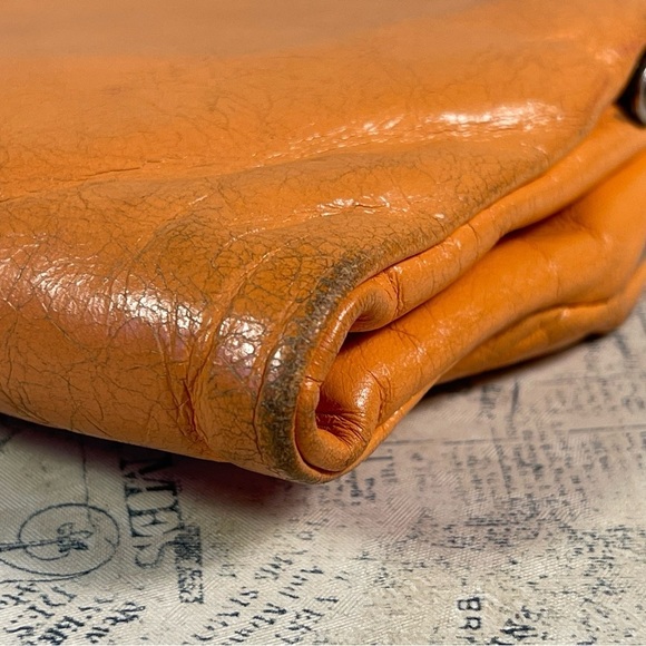 HOBO Lauren clutch wallet orange leather vintage - Picture 13 of 14